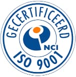 ISO 9001, gecertificeerd door NCI onder accreditatie RvA C 435 voor het kwaliteitsmanagementsysteem
